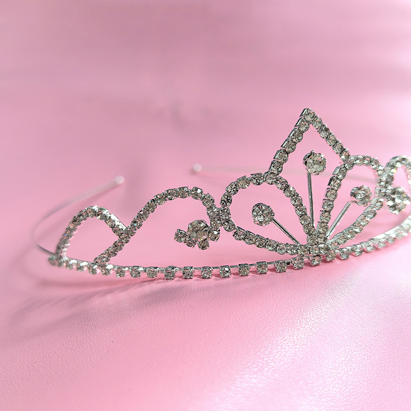 Women'S Vintage Accessories - シルバーカラーのラインストーンブライダルクラウン高級クリスタルティアラ結婚式女王プリンセスヘッドピースパーティー誕生日パーティーヘアアクセサリー