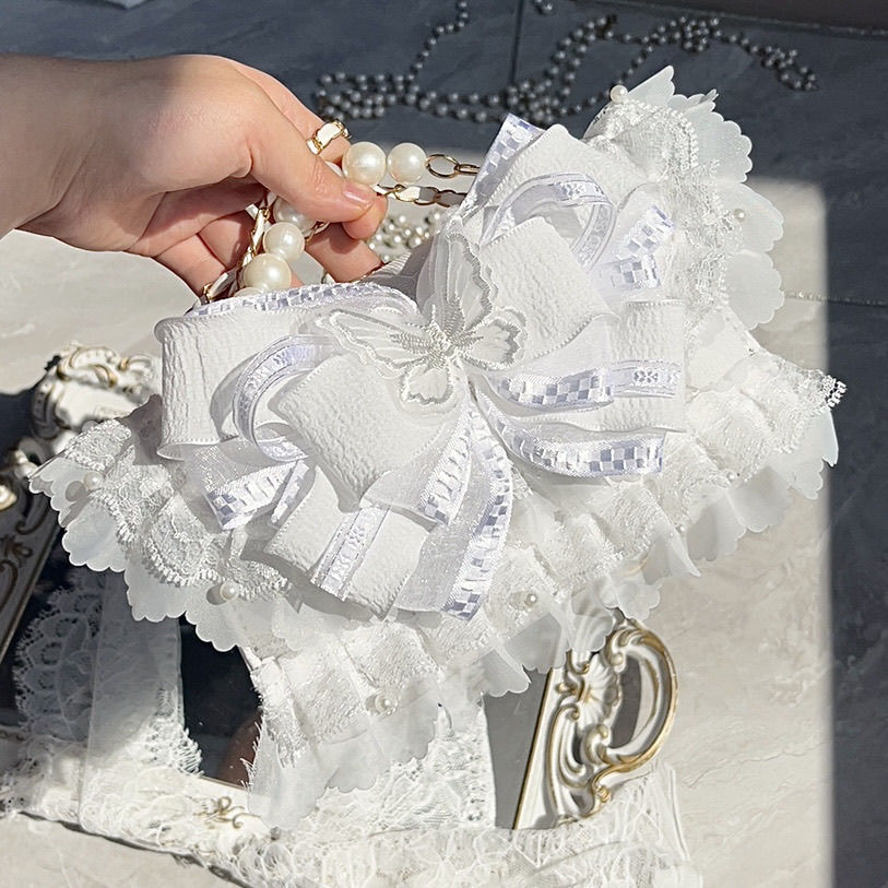 Women'S Accessories Handbags - 女性のクロスボディバッグロリータコスプレアクセサリー Y2K ハンドバッグ弓蝶ショルダーバッグデザイナーバッグ女性の高級 2025 新しいバッグ