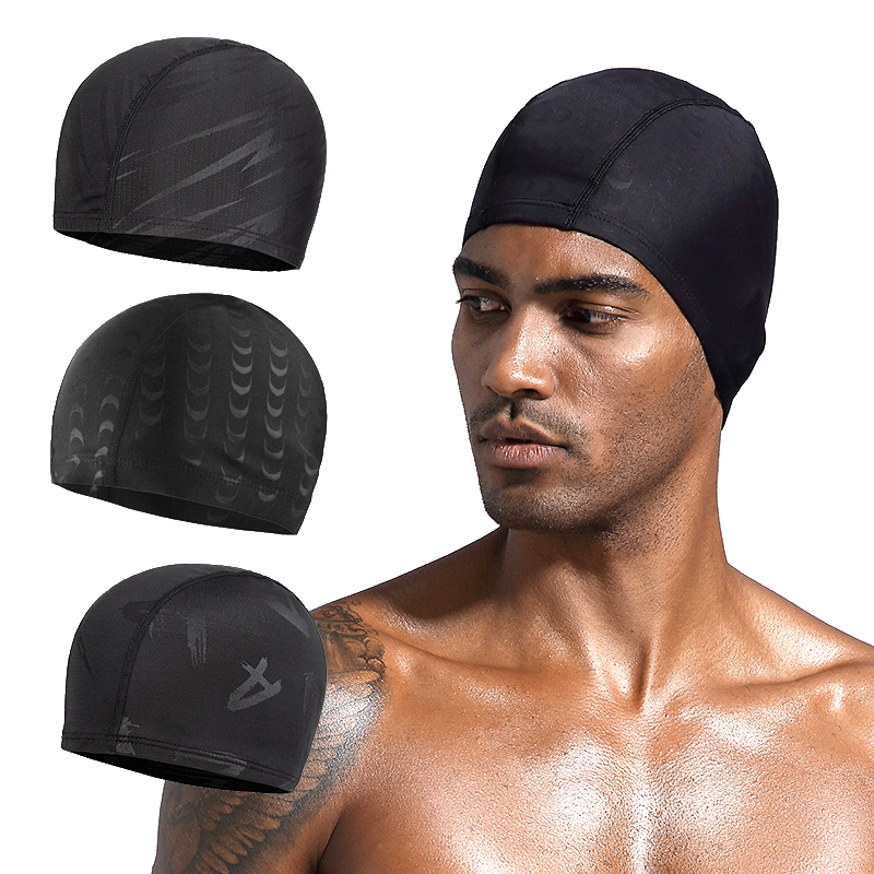 Women'S Essential Accessories - 1pc ナイロン防水スイムキャップ - 男性、女性、家族向けの伸縮性のある耳保護具、水泳トレーニングの必須アクセサリー