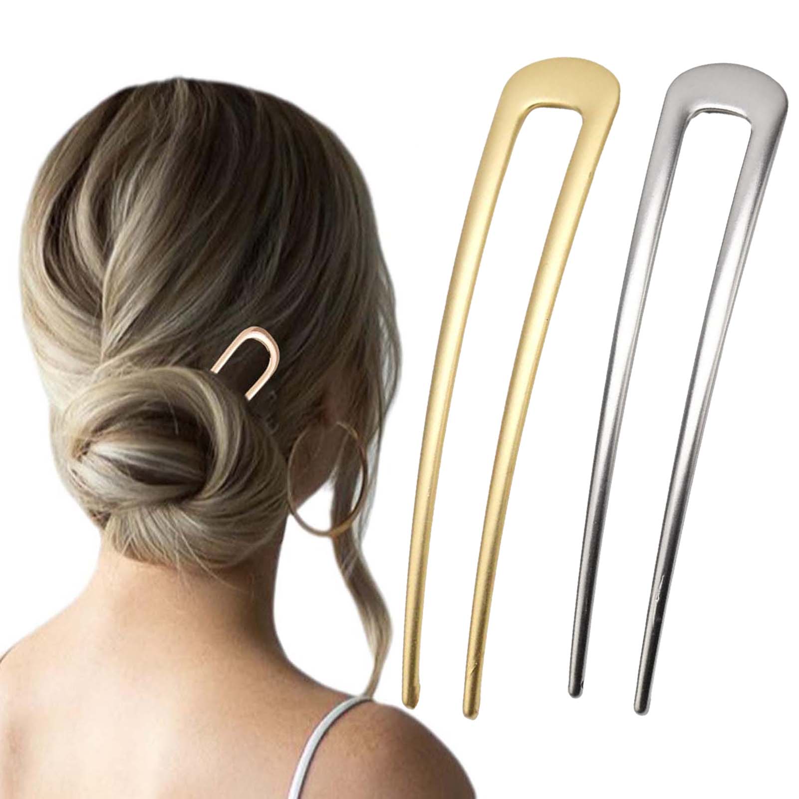 フランス製U字型ヘアピン ヴィンテージメタルヘアフォークステ - Hair Fork Stick のレビューと価格