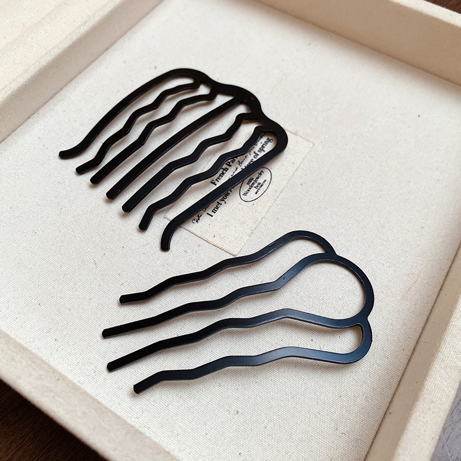 メタルU字型ヘアフォークコーム シンプルな後頭部ヘアピンクリ - Hair Fork Stick のレビューと価格