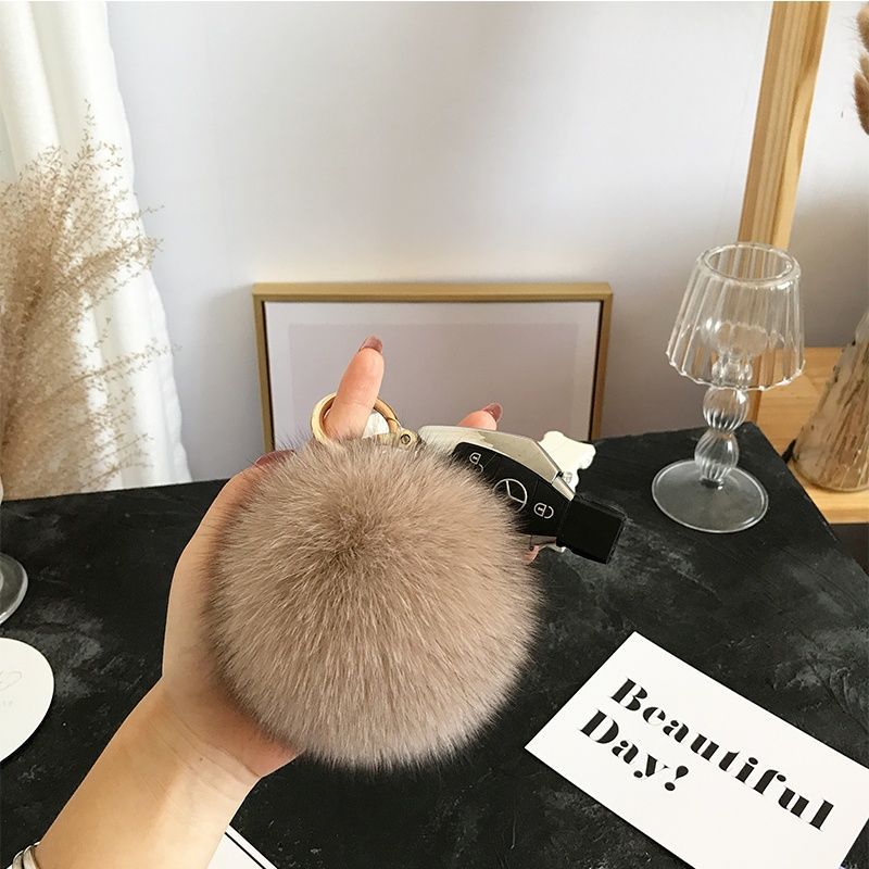 2024 ふわふわリアルキツネの毛皮ボール Poms キーホ - Women'S Emo Accessories のレビューと価格