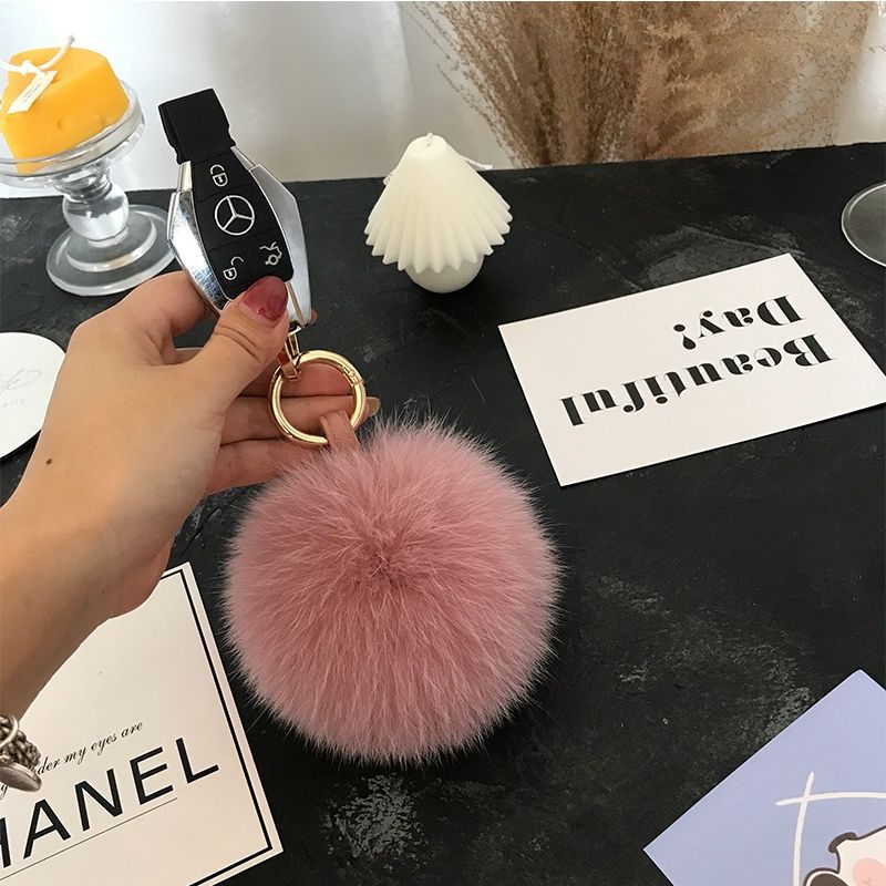 2024 ふわふわリアルキツネの毛皮ボール Poms キーホ - Women'S Emo Accessories のレビューと価格