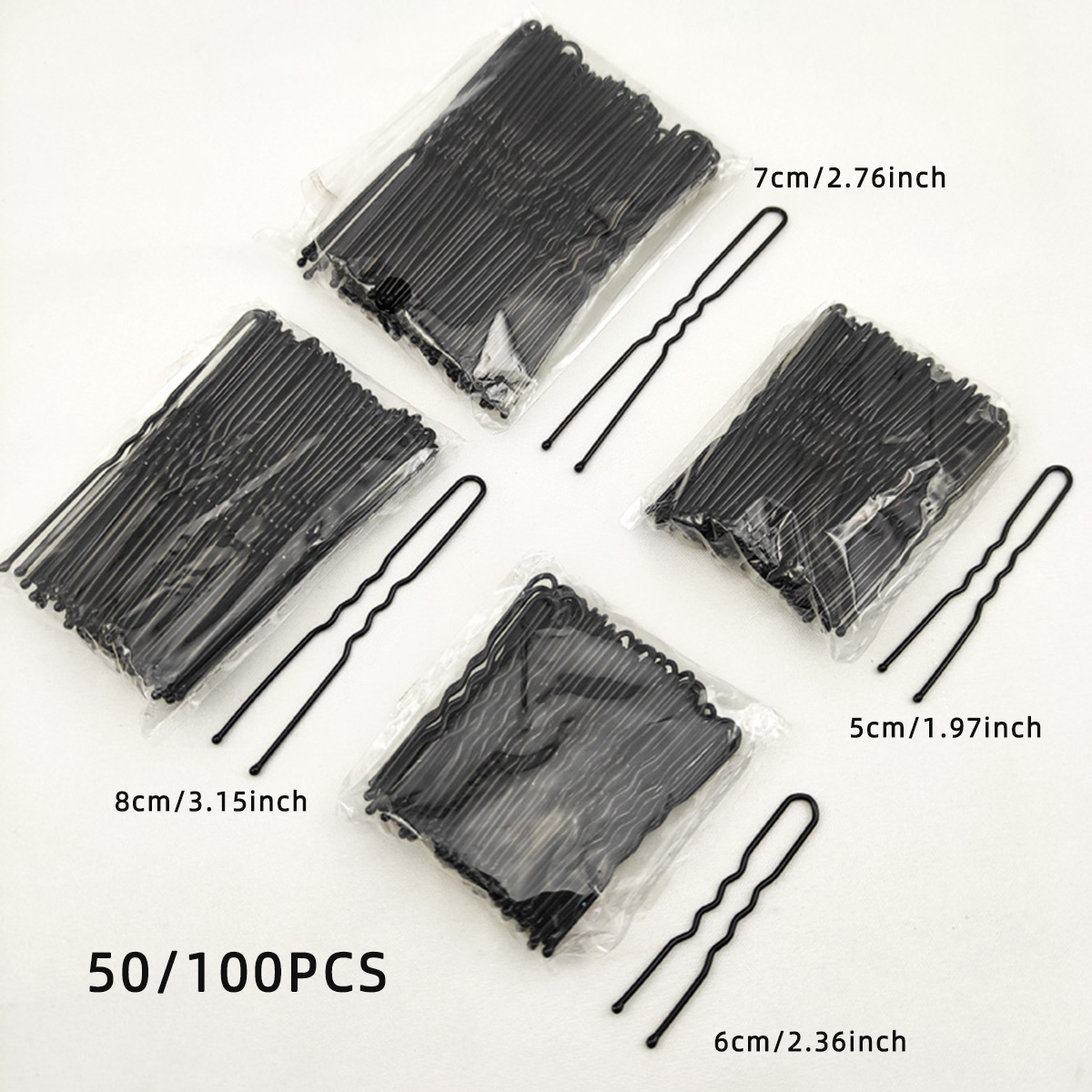 50/100 個女性 5/6/7/8 センチメートル髪波状  - Hair Fork Stick のレビューと価格