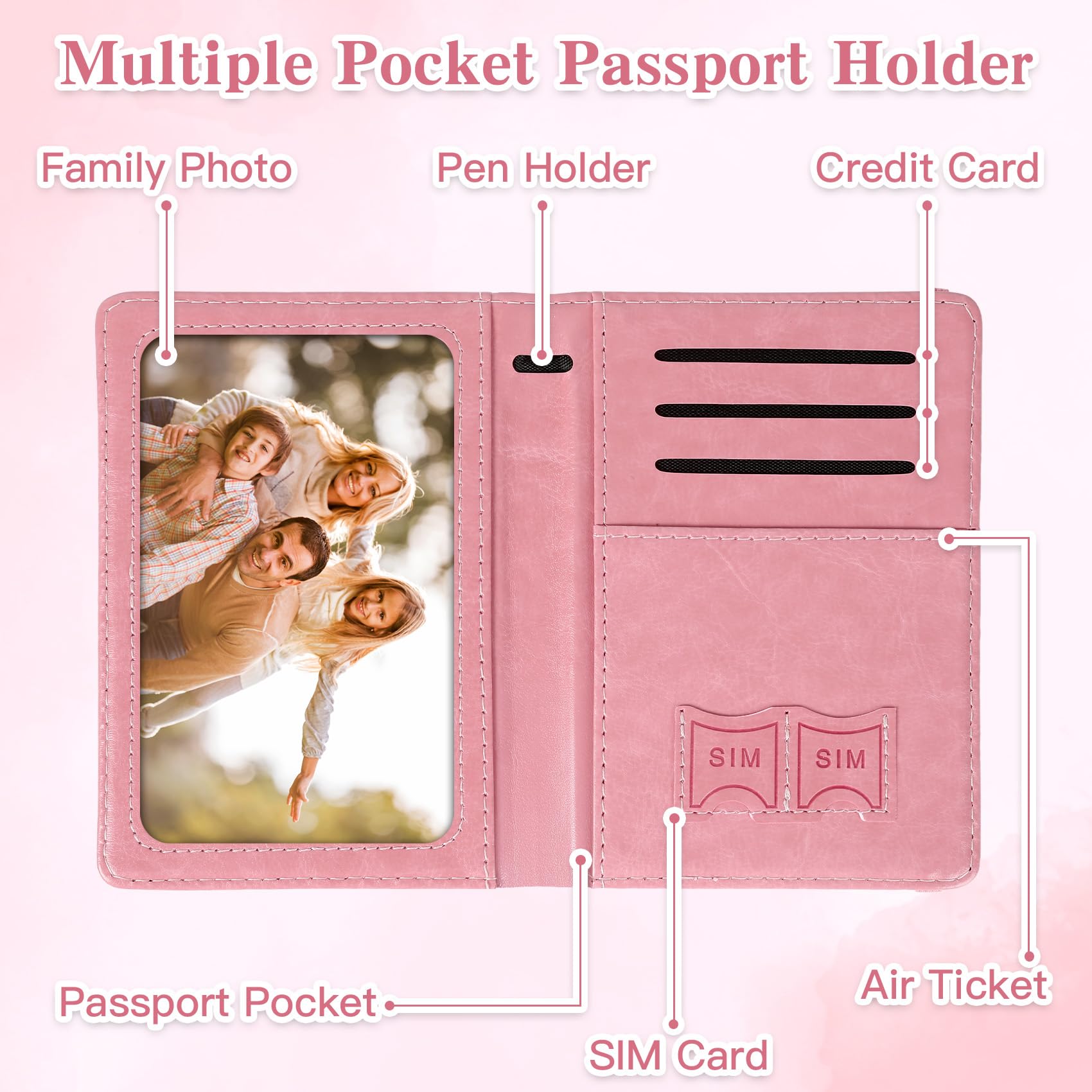 旅行用パスポートホルダー、RFIDパスポートカバーケース、パ - Women'S Essential Accessories のレビューと価格