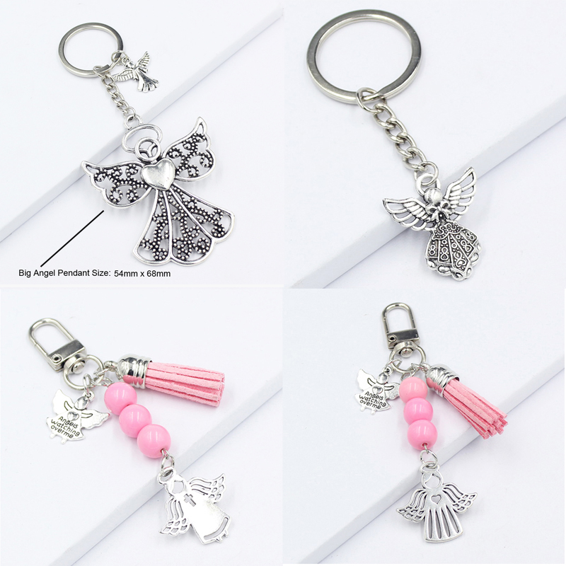 10 個ロット新しい女性ハンドバッグチャームキーチェーン天使 - Women'S Accessories Handbags のレビューと価格