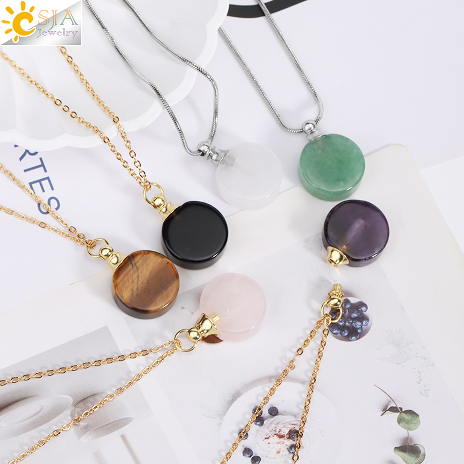 シルバーカラークリスタルストーン香水瓶ネックレス女性のための - Women'S Essential Accessories のレビューと価格