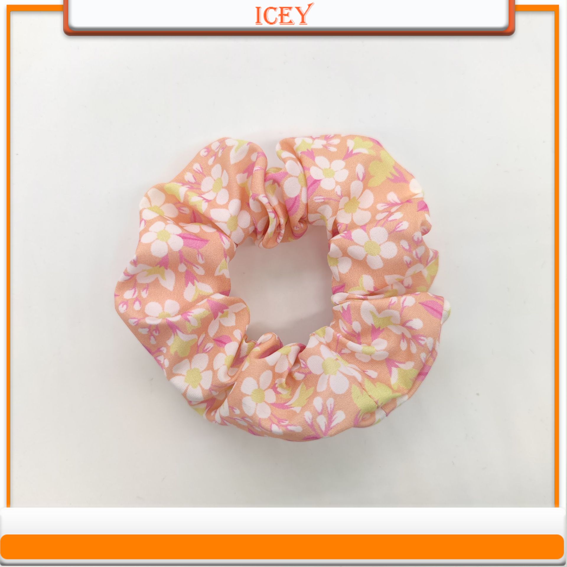 花柄生地のトランク、黒のリング、髪、シンプルなヘッドバンド、 - Scrunchie Satin Set のレビューと価格