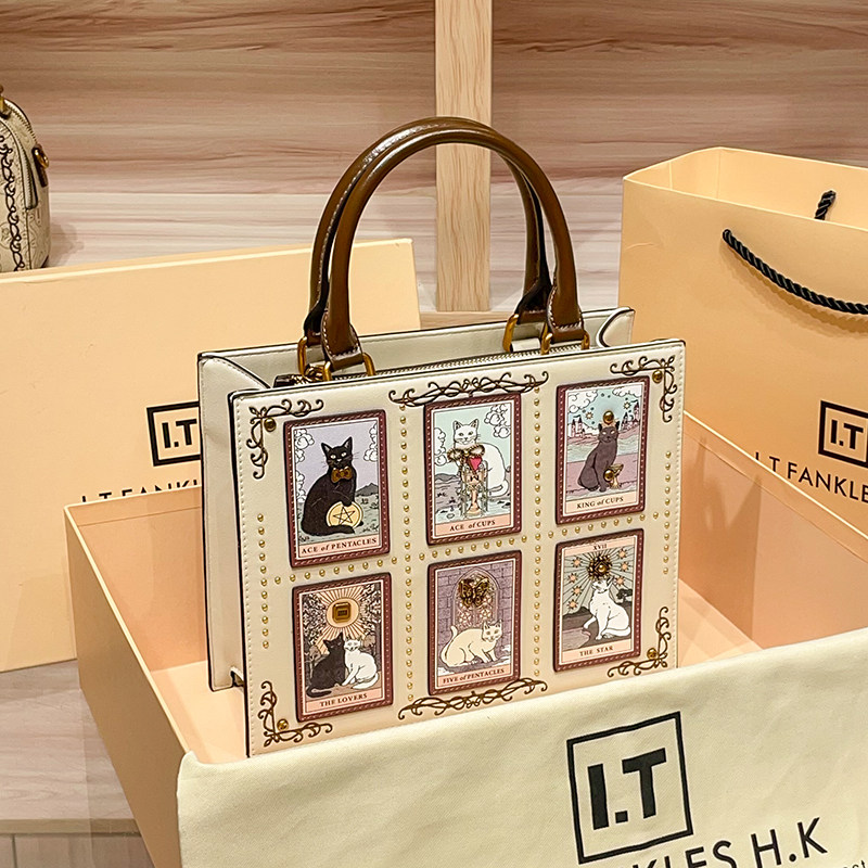 2026年ニューホンコン本革トートバッグ、高級刺繍サッチェル - Women'S Accessories Purse のレビューと価格