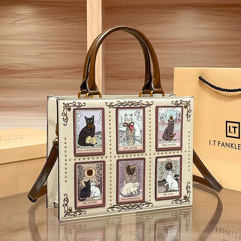 2026年ニューホンコン本革トートバッグ、高級刺繍サッチェル - Women'S Accessories Purse のレビューと価格