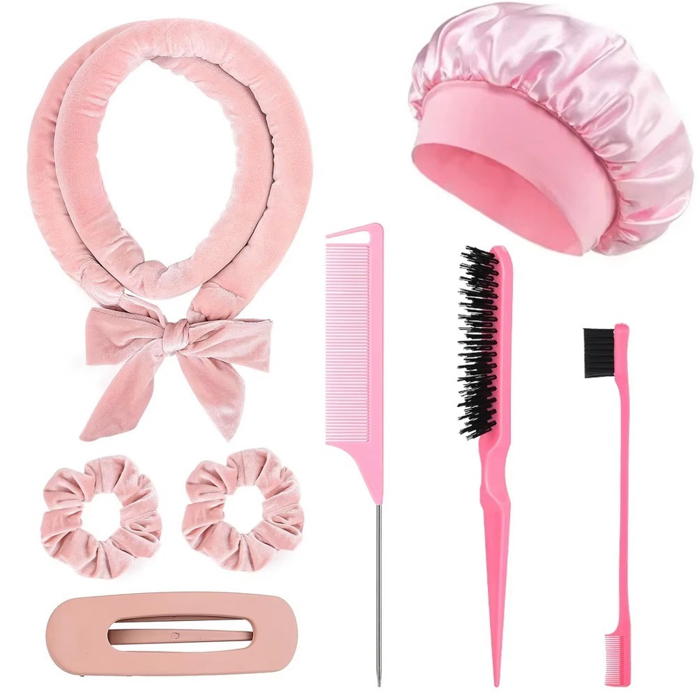 8/5/4個入り 熱を使わないヘアカーラーセット サテンボン - Scrunchie Satin Set のレビューと価格