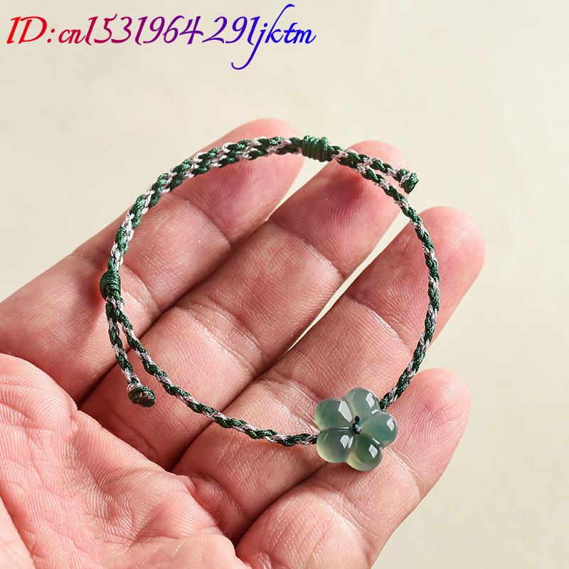 ビルマ翡翠フラワーブレスレット天然翡翠チャームファッションア - Women'S Vintage Accessories のレビューと価格